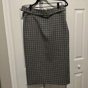 Altuzarra Black and White Checkered Pencil Skirt - Size 38 (US 6)